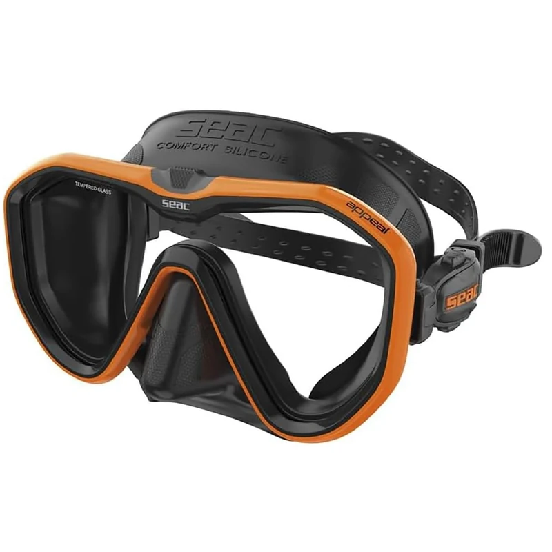 SEAC Appeal, Made in Italy single lens diving mask with 3D buckle directly to the skirt