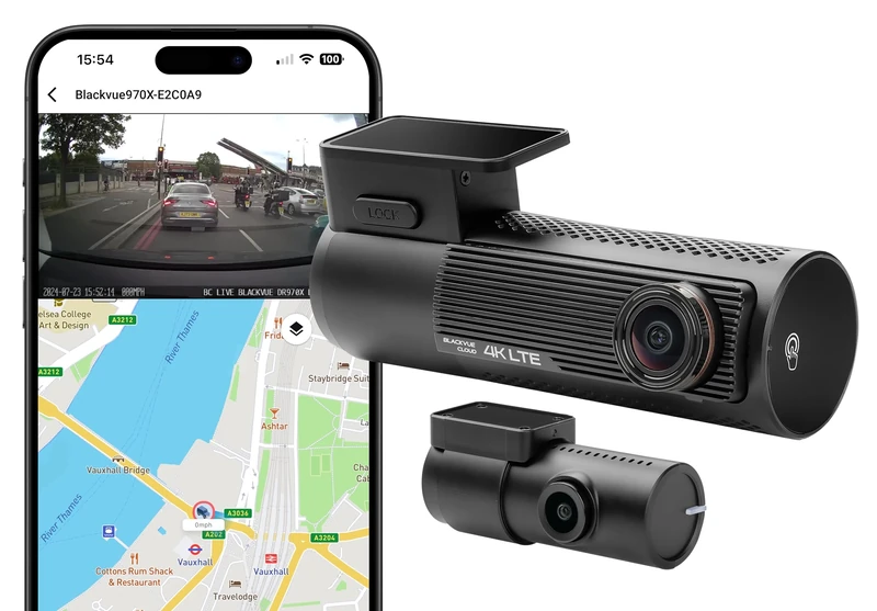BlackVue DR970X-2CH LTE PLUS (128GB) UK Edition - 4G Cloud-Connected Front/Rear 4K Dash Cam Wi-Fi GPS Bluetooth Parking Mode and FREE SMARTY Sim Card, Black