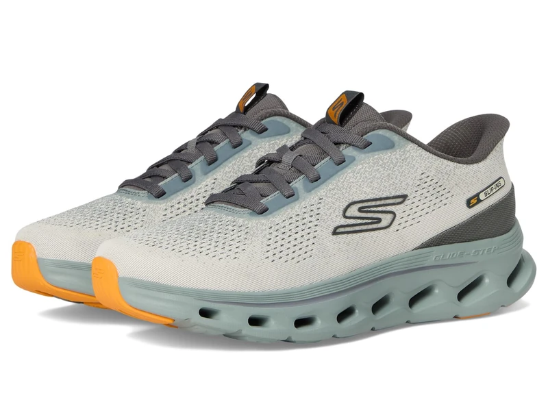 Skechers Men's Go Walk Glide Step 2.0 Maser Hands Free Slip-ins Trainers, Sage, 42 EU