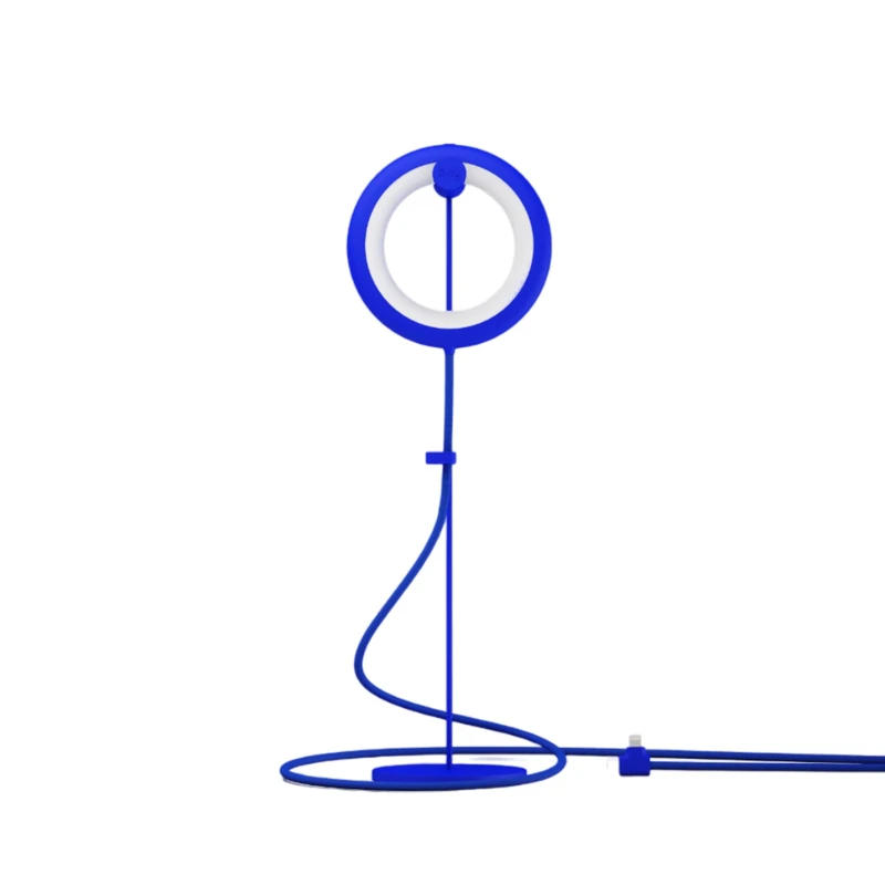 BILY Portable LED Reading Light with Perch, USB Socket with 3 Lighting Modes, for PC Laptop and Smartphone (Blue)