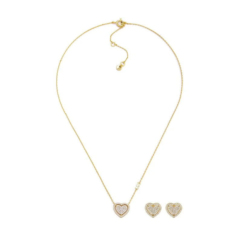 Michael Kors MKC1756CZSET Gold-Tone Sterling Silver Jewelry Set