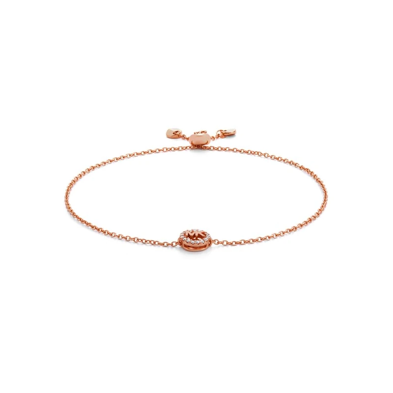 Michael Kors Premium Women's Rose Gold-Tone Sterling Silver Bracelet, MKC1762CZ791