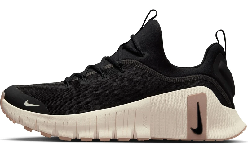 NIKE Free Metcon 6 Black/Coconut Milk-Gum Light Brown 7 UK
