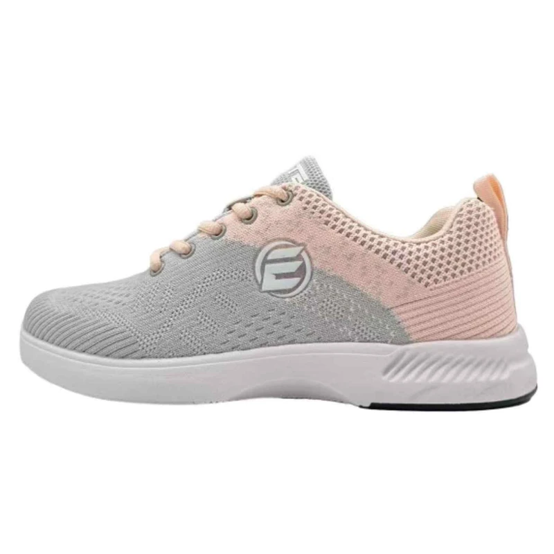 ELITE Women's Comfort Bowling Shoes - Universal Slide Soles, Ultra Light-Weight Mesh Athletic Style for Bowlers, Grey/Peach, 6.5 UK - Image 1