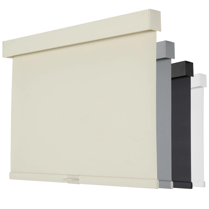 Persilux Cordless Blackout Roller Shades for Windows, Pull Down Blinds With Valance, Thermal Insulated Fabric, Free-Stop for Home, Door and Bedroom (Beige, 34.5"W x 64"H)