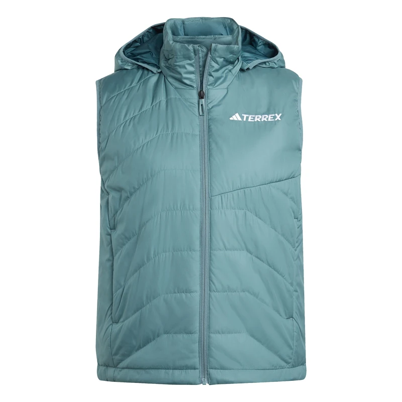 adidas Women's Terrex Multi CLIMAWARM Insulated Hooded Vest, preloved teal, S