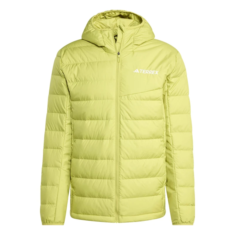 adidas Men's Terrex Multi Light Down CLIMAWARM Hooded Jacket, preloved lime, M