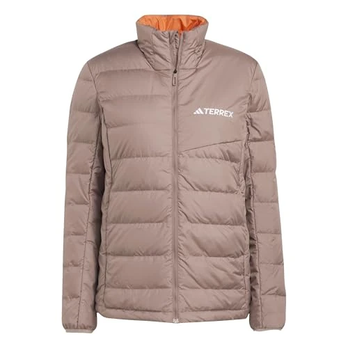 adidas Women's Terrex Multi Light Down CLIMAWARM Jacket, Trace Brown, M