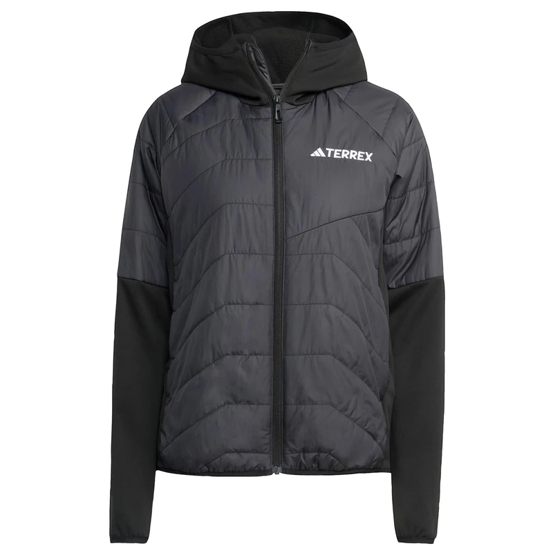 adidas Women's Terrex Multi CLIMAWARM Insulated Hybrid Hooded Jacket, Black, S