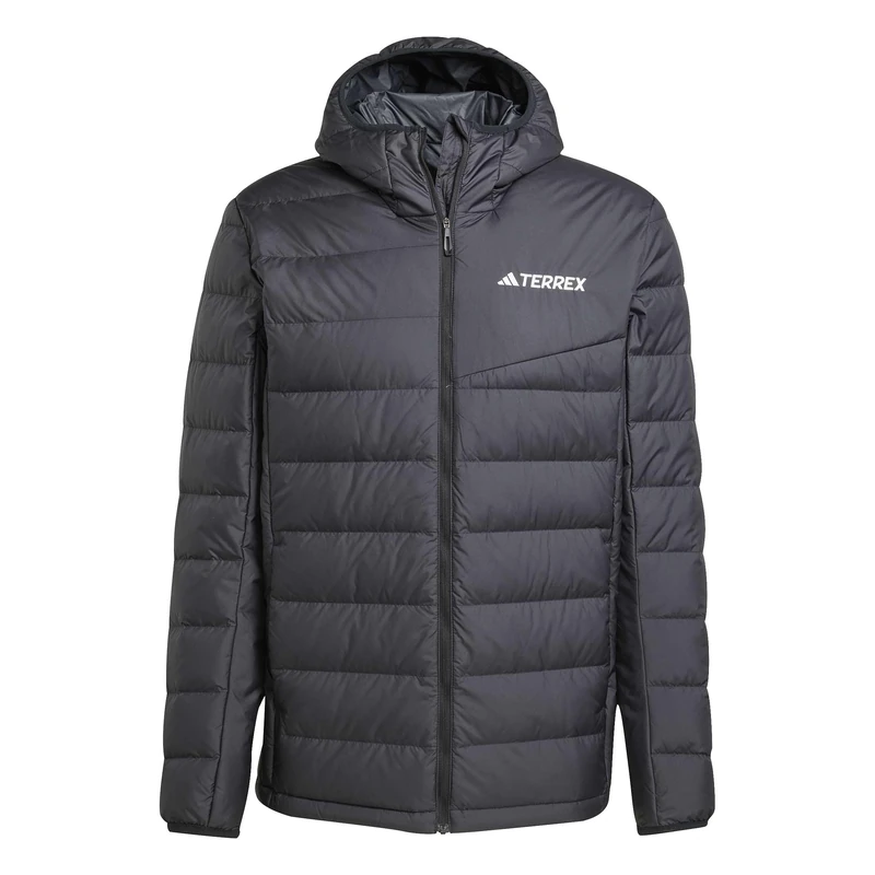 adidas Men's Terrex Multi Light Down Climawarm Hooded Coat, Black, XS