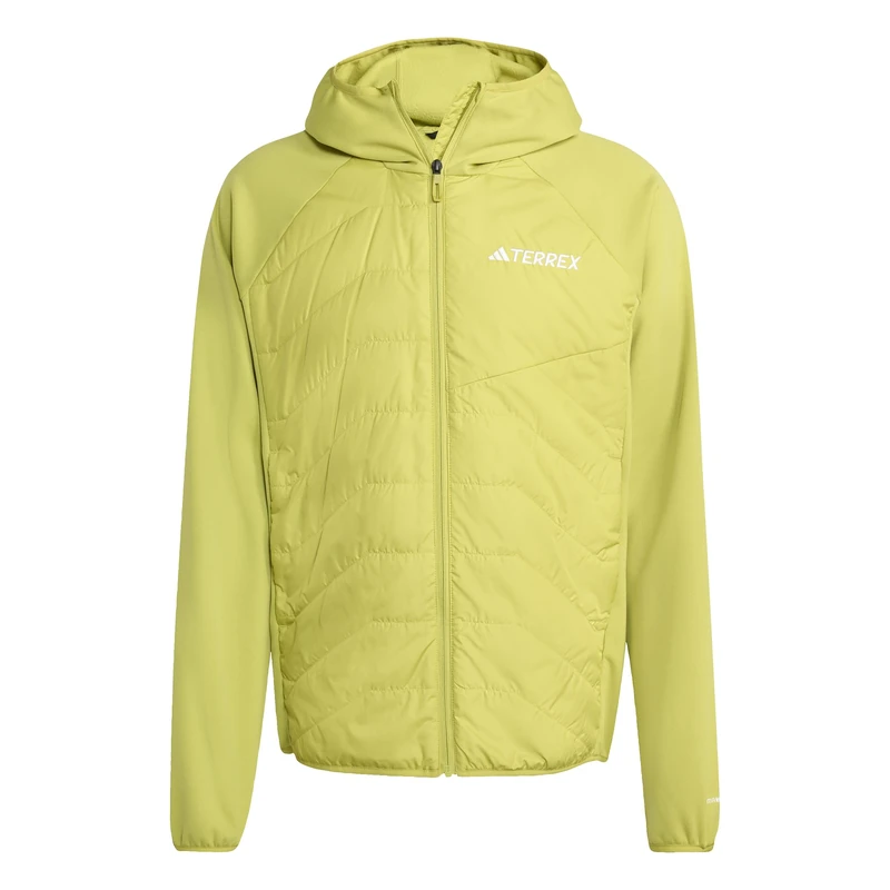 adidas Men's Terrex Multi CLIMAWARM Insulated Hybrid Hooded Jacket, preloved lime, XL