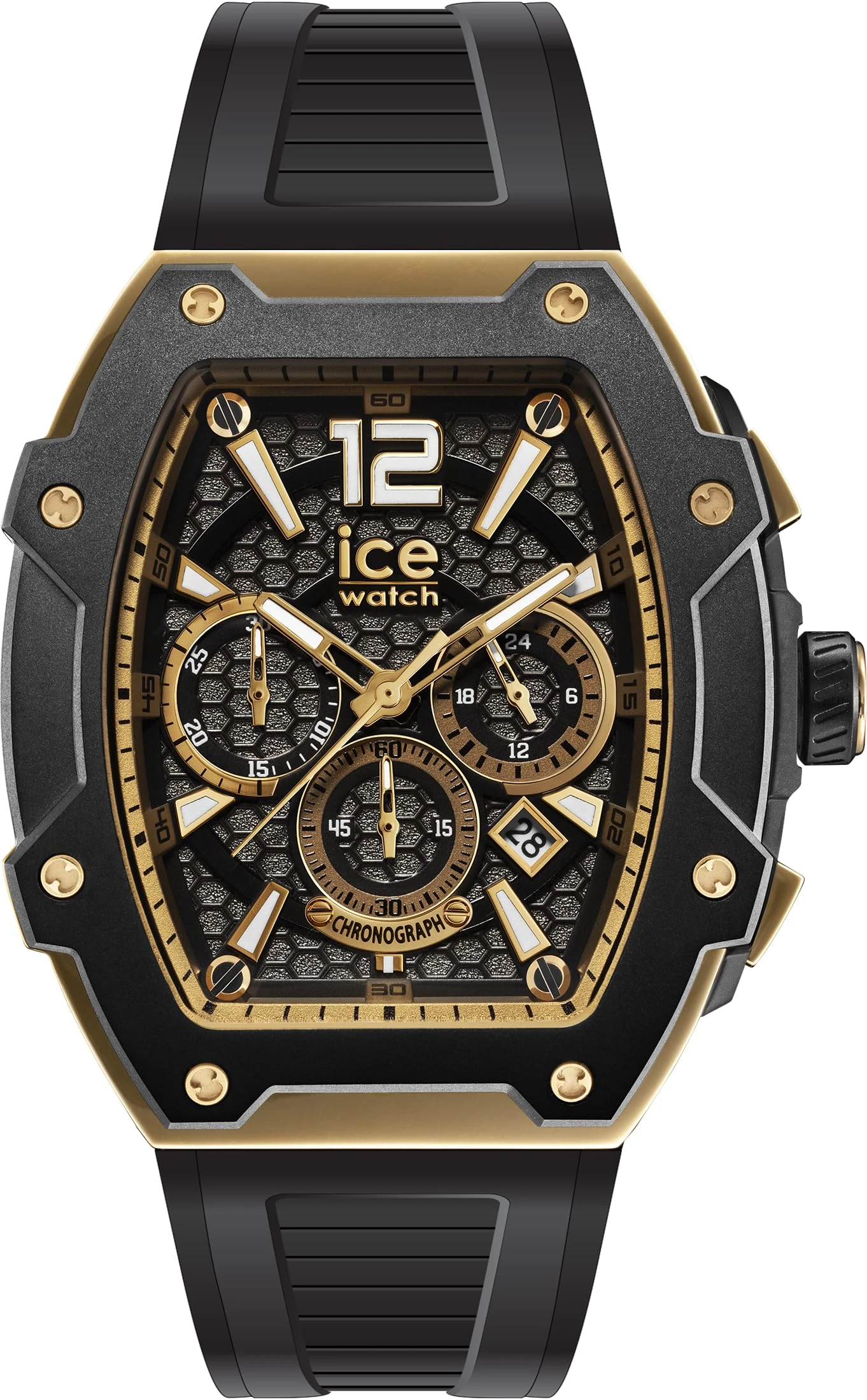 ICE-WATCH - ICE boliday Black Gold Steel - Men's Wristwatch with Silicon Strap - 024365 (Large)