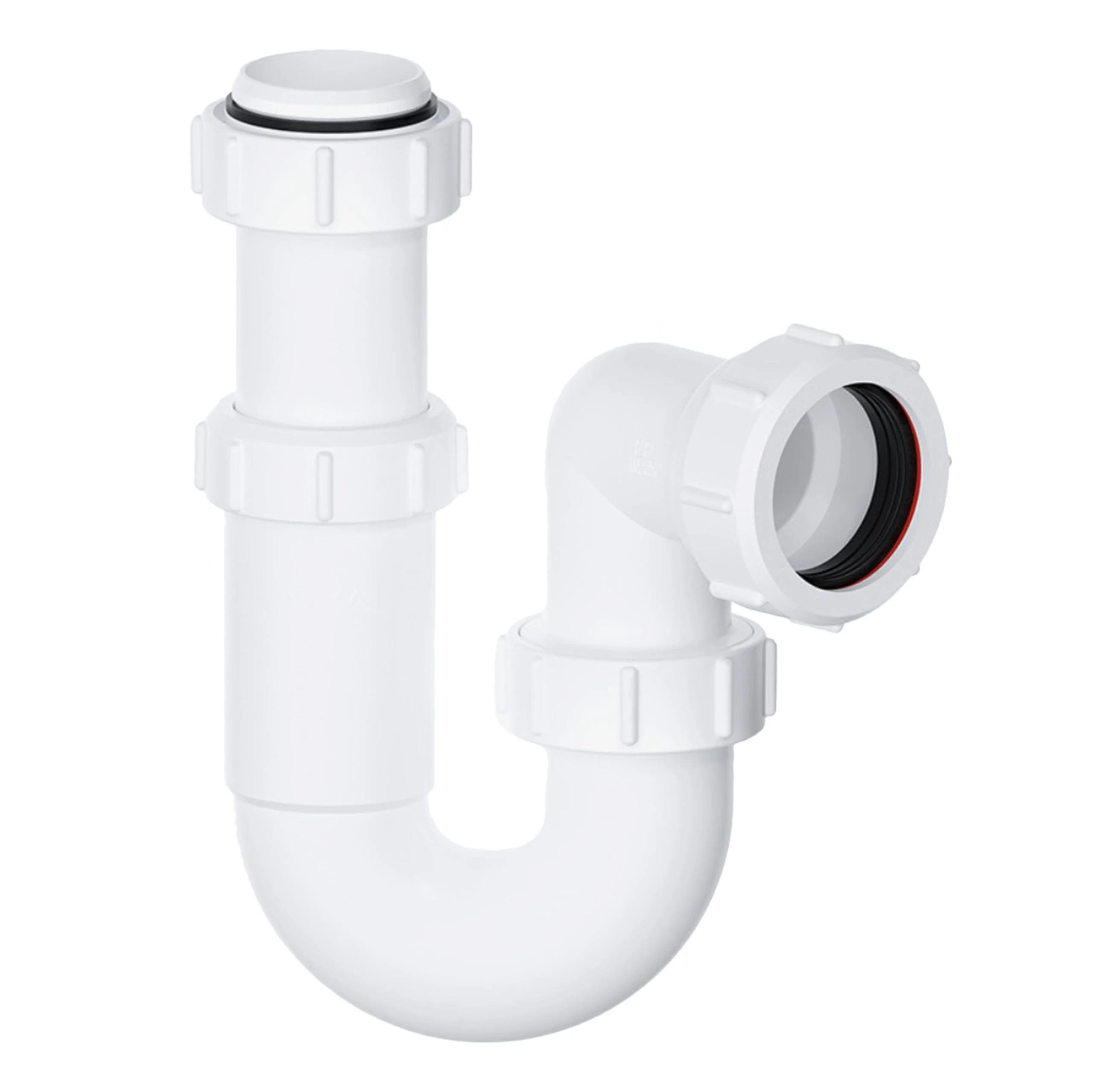 Adjustable Swivel P Trap with Anti-Slip Ring, Telescopic Sink Trap, 40mm (1.1/2") Multi-fit Sink Waste Kit, BS EN2574-1 Compliant Waste Pipe U Bend