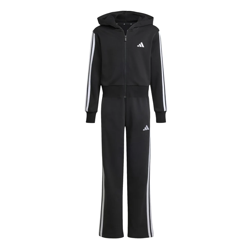 adidas Girl's ESSENTIALS TRACKSUIT, black/white, 7-8 Years