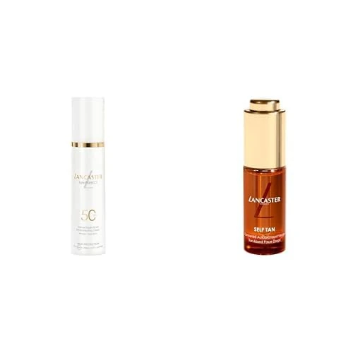 Lancaster Self Tan Face Duo: Lancaster Sun Perfect Illuminating Cream SPF50 50ml and Lancaster Self Tan Face Drops 15ml