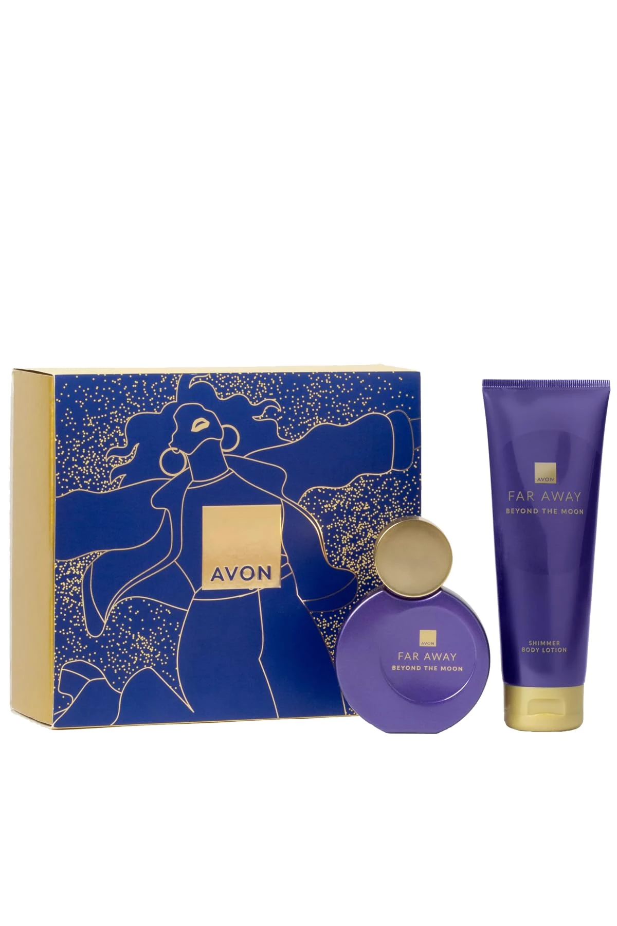 Avon Far Away Beyond the Moon For Her Giftset wit Eau De Parfum 50ml and Body Lotion 125ml in a Gift Box, Oriental and Floral Scent Notes, Long Lasting Formula, Cruelty Free