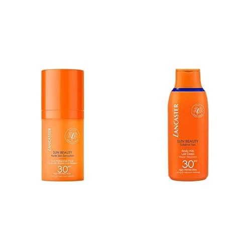 Lancaster Sun Beauty Protection Bundle: Face Fluid SPF30 30ml & Body Milk SPF30 175ml