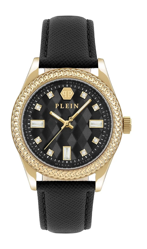 Philipp Plein Women's Analogue Quarz Watch with Leather Strap PWCDA0224