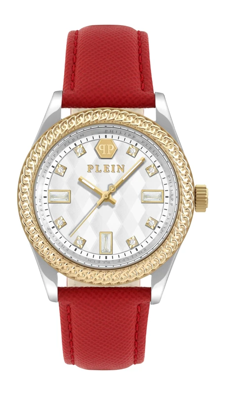 Philipp Plein Women's Analogue Quarz Watch with Leather Strap PWCDA0124
