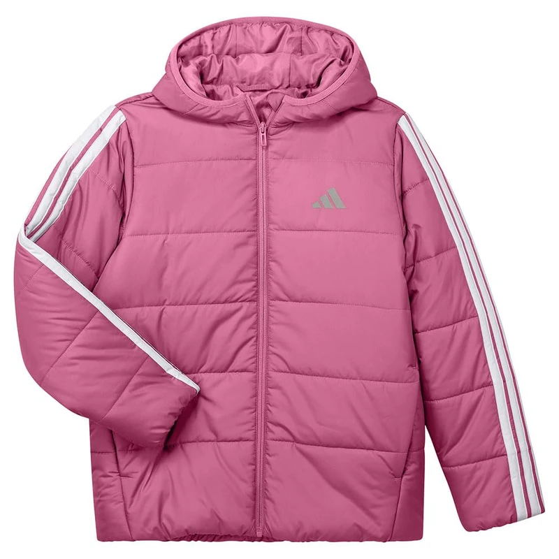 adidas Unisex Kids Essentials 3 Stripes Padded Coat, Pink Fusion/White, 15-16 Years - Image 1