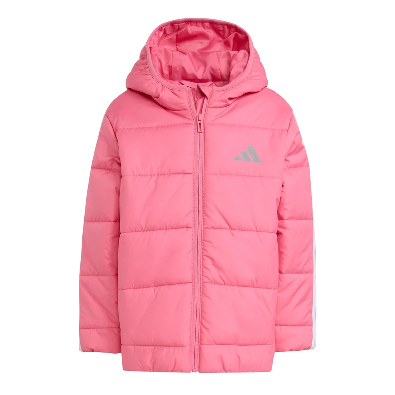 adidas Unisex Kids ESSENTIALS 3 STRIPES PADDED JACKET, Pink Fusion/White, 6-7 Years