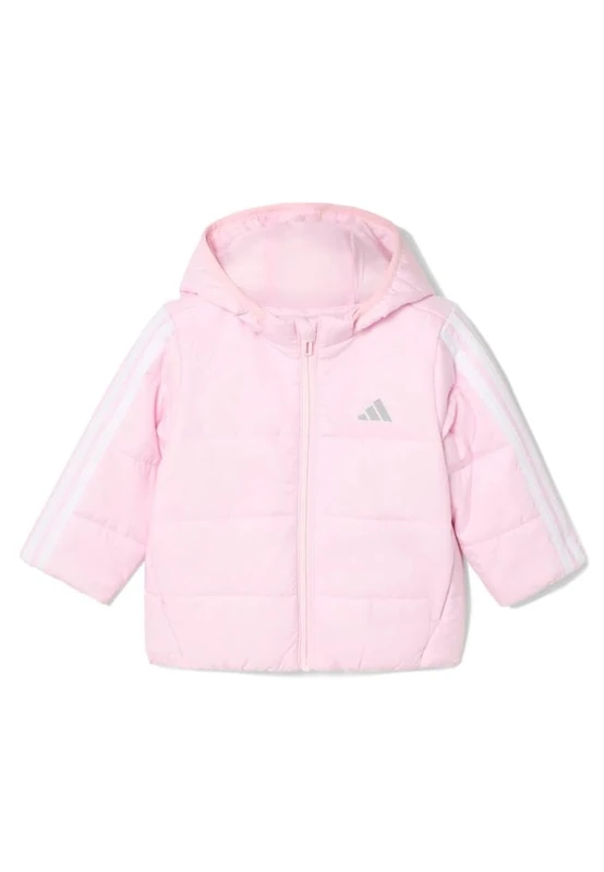 adidas Unisex Baby ESSENTIALS 3 STRIPES PADDED JACKET, clear pink/white, 9-12 Months