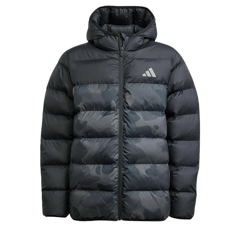 adidas Unisex Kids SYNTHETIC DOWN ALLOVER PRINT JACKET, Black, 9-10 Years