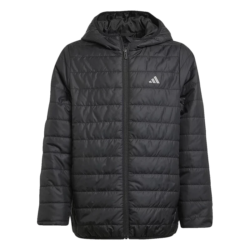 adidas Unisex Kids ESSENTIALS LIGHT PADDED JACKET, black/REFLECTIVE SILVER, 11-12 Years