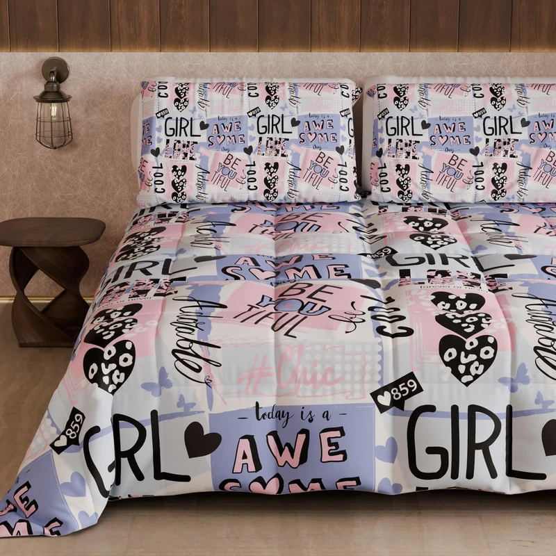 PETTI Artigiani Italiani Winter Quilt, Double-Sided Quilt with Digital Print, 100% Hypoallergenic Microfibre, Made in Italy