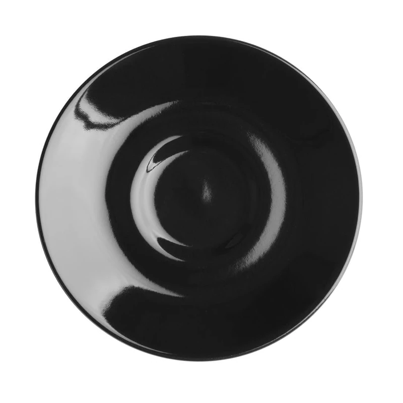 Olympia Cafe Stoneware Espresso Saucer, Black, Pack of 12