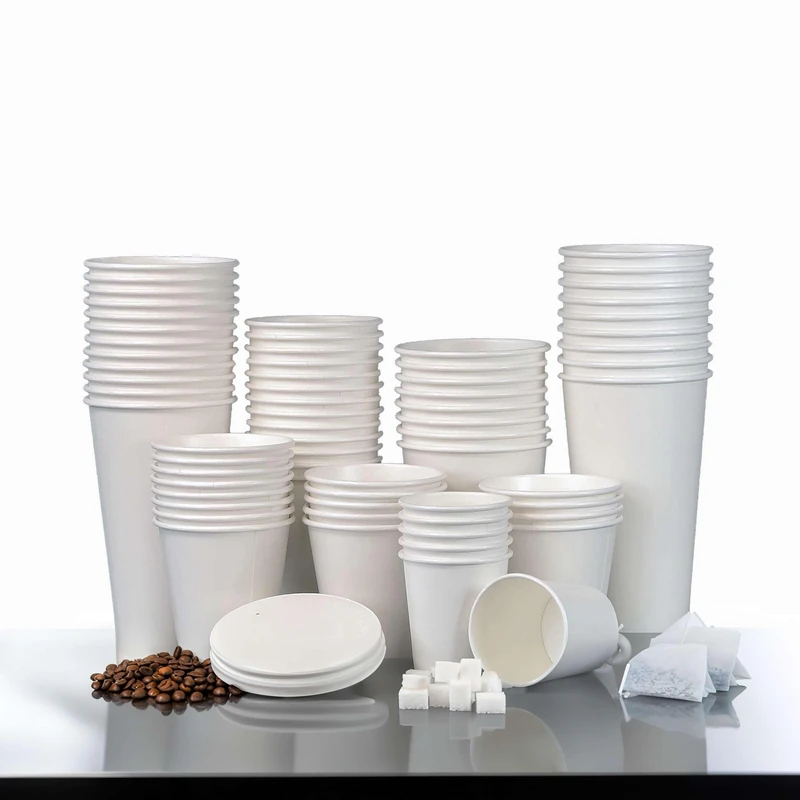 Paper Lids for 6oz and 8oz Hot & Cold Disposable Paper Cups, Perfect for Your Home, Café, Work, Parties or Outdoors - 8cm (1000 Lids)