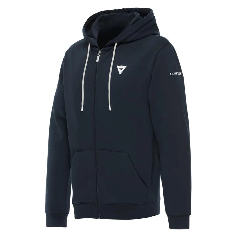 Dainese - Speed Demon Full-Zip Hoodie, Cotton Sweatshirt with Hood and Zipper, Man, Carbonio, M