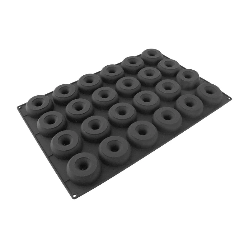 Schneider Silicone Donut Mould Black - 24x133ml 400x600mm - Image 1