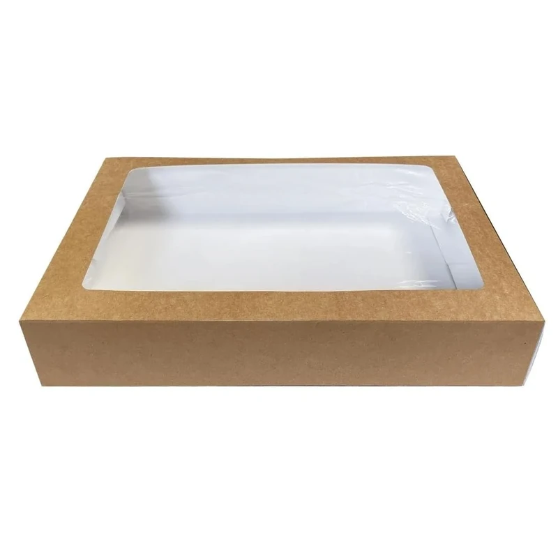 Fiesta Recyclable Large Platter Box with PET Window (Pack 25)