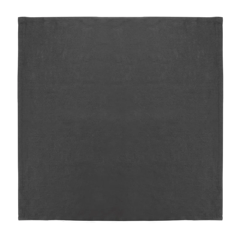 Olympia Black Linen Table Napkin - 400x400mm (Pack 12)