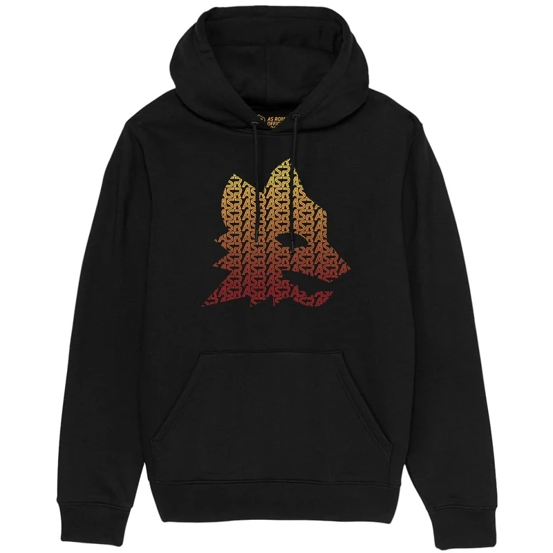 AS Roma Printed Turtleneck Sweatshirt Black