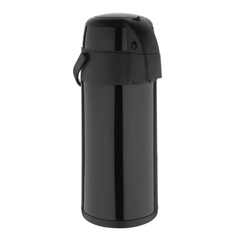 Olympia Pump Action Airpot St/St Double Wall Black - 5Ltr 169.1fl oz - Image 1