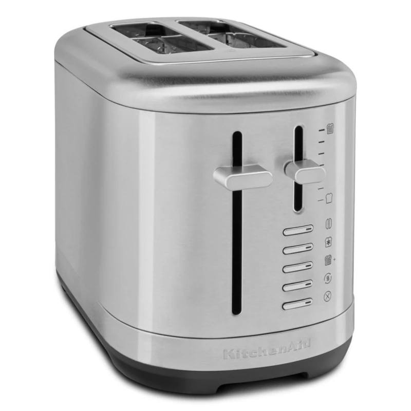 KitchenAid 2-Slice Toaster 5KMT2109BSX, Extra-Wide Slots for Artisan Breads & Bagels, 7 Shade Settings, Manual High-Lift Lever, Defrost & Reheat Functions, Durable Metal Construction, Stainless Steel