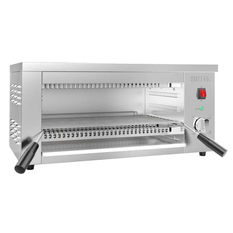 Buffalo Quartz Salamander Grill - Stainless Steel Broiler, Mini Oven, Toaster (3 Racks, Rapid heat-up, Control Switch) for Restaurants, Catering, Events CJ799
