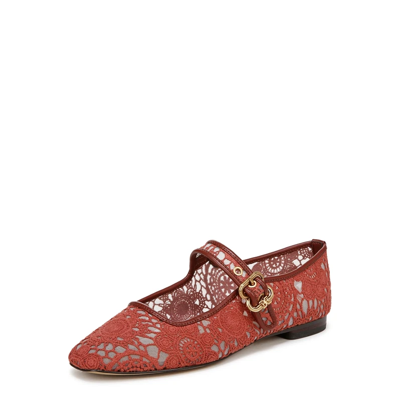 Sam Edelman Women's Michaela, Warm Sienna Floral Crochet, 6.5 UK