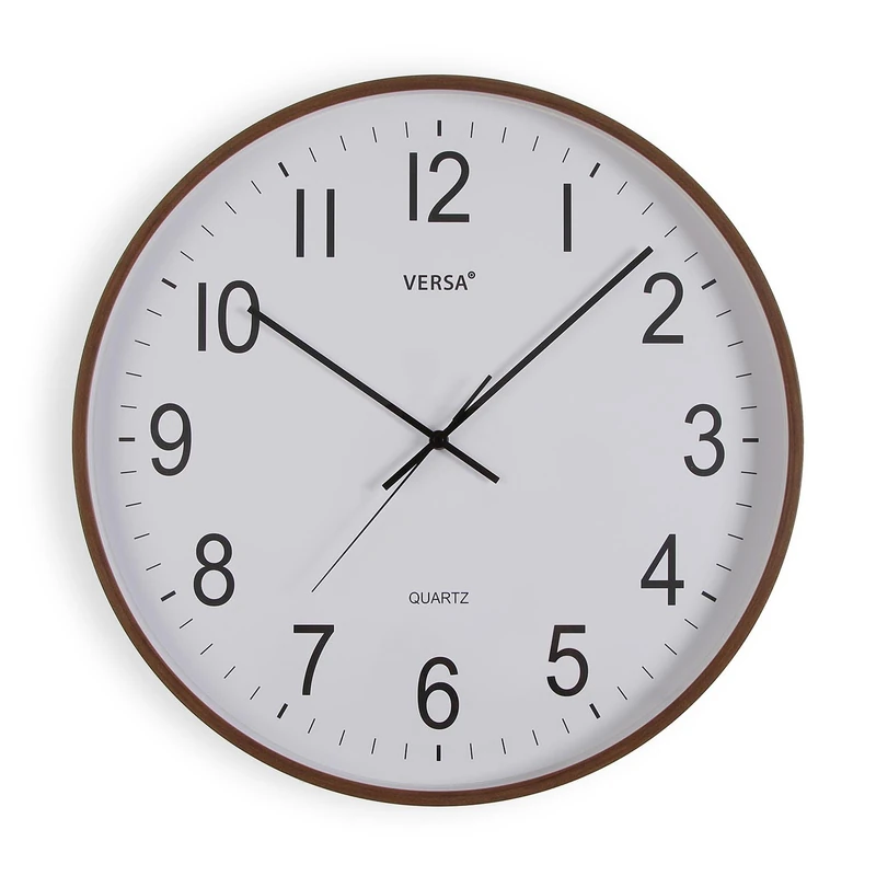 Versa Wall Clock Plastic Quartz Wood MDF 5 x 50 x 50 cm