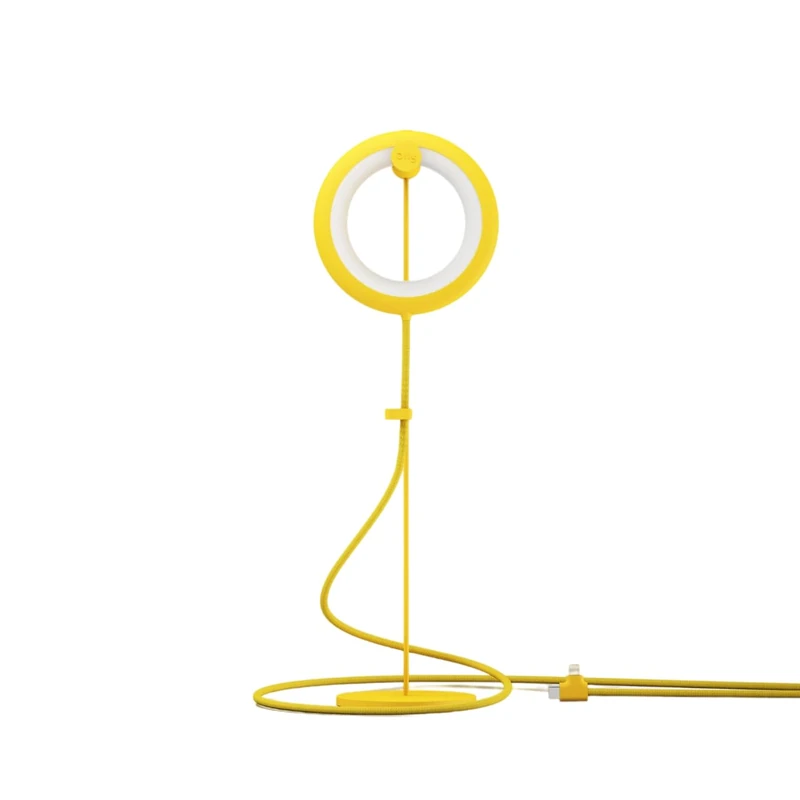 BILY Portable LED Reading Light with Perch, USB Socket with 3 Lighting Modes, for PC Laptop and Smartphone - Yellow - Image 1