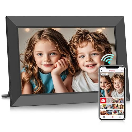 Frameo WiFi Digital Photo Frame with10.1" IPS Touchscreen 1280 * 800, Built-in32GB Internal Storage, Auto-Rotation, Wall Mountable, Share Photo Instantly via Frameo APP