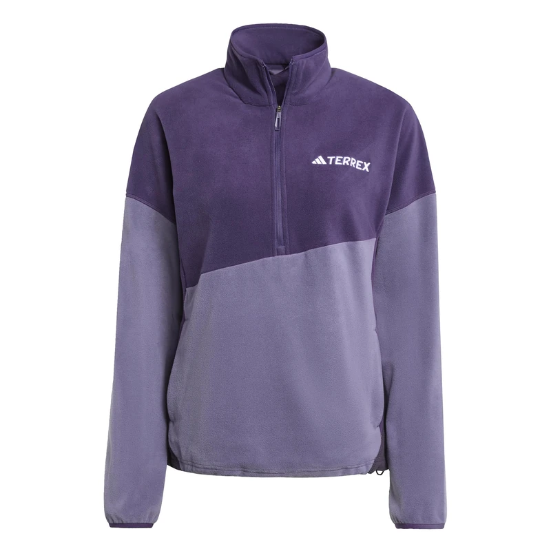 adidas Women's Terrex Multi CLIMAWARM Fleece Anorak, Aurora Plum/Preloved Violet/Aurora Black, L