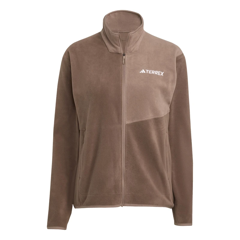 adidas Women's Terrex Multi Full Zip Fleece Jacket, earth strata, XL