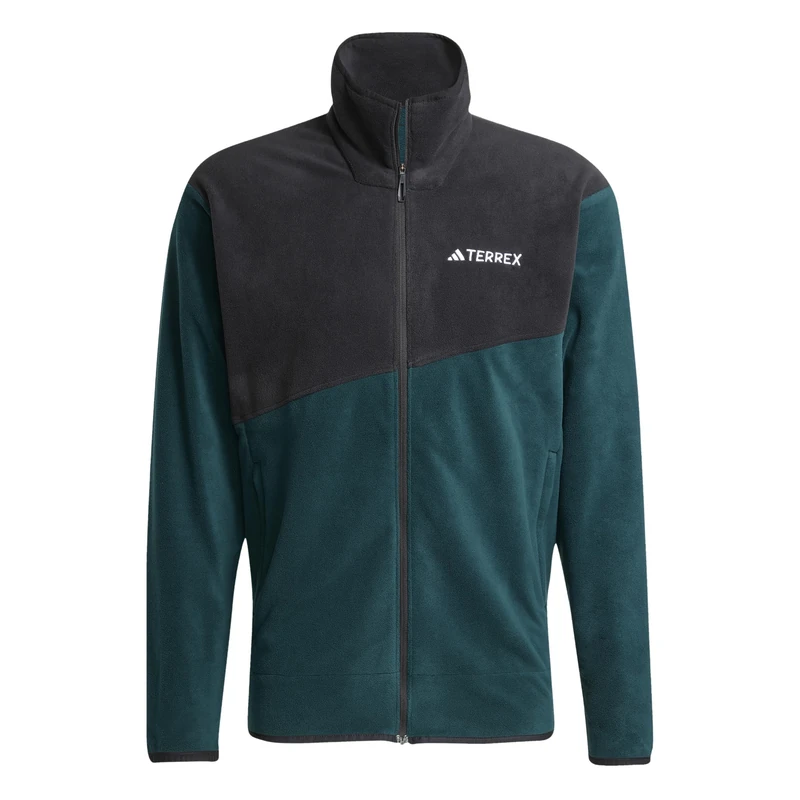 adidas Men's Terrex Multi Full Zip Fleece Jacket, aurora ivy/black, M