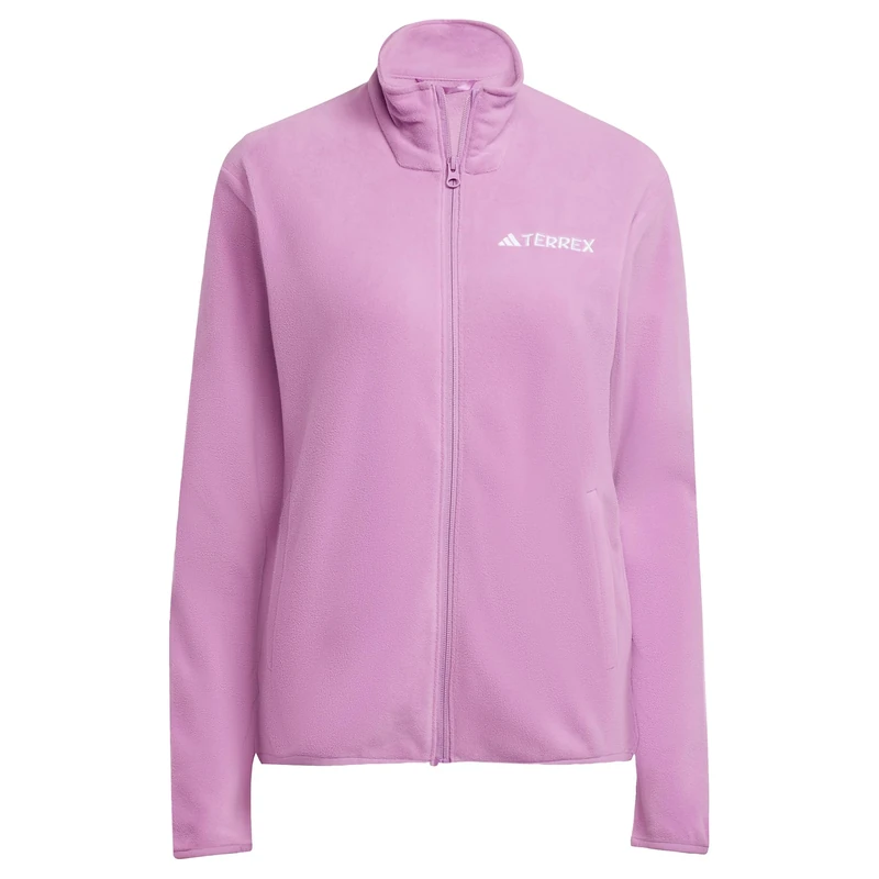 adidas Women's Terrex Multi Essentials Full Zip Fleece Jacket, Preloved Purple, M