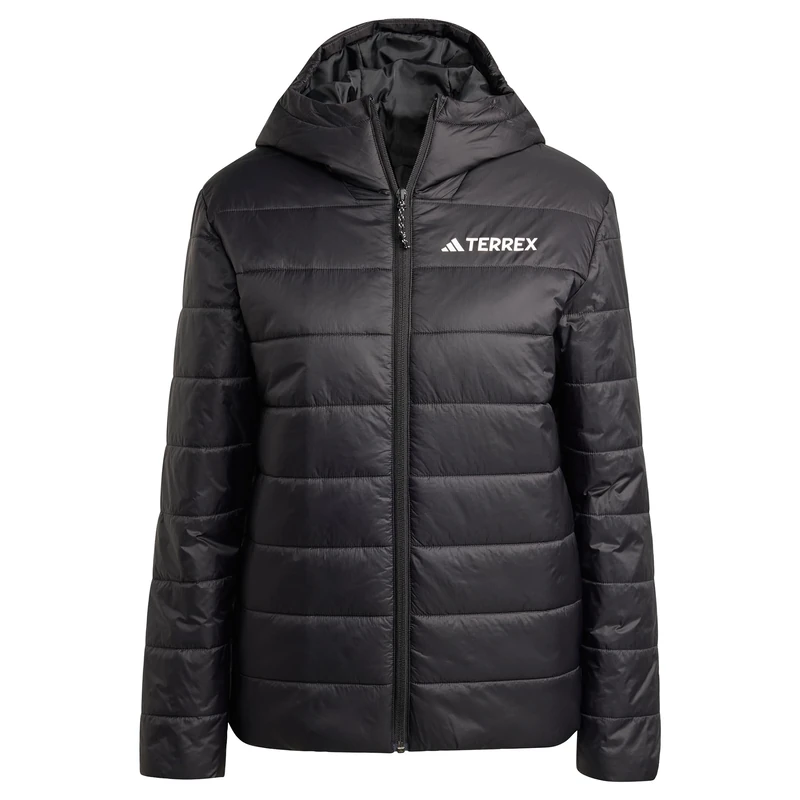 adidas Women's Terrex Multi Essentials CLIMAWARM Insulated Hooded Jacket, legend ink, XL