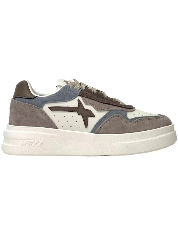 w6yz Women's Xenia Rubber Bottom Sneakers W, Taupe Bone Sage, 5 UK