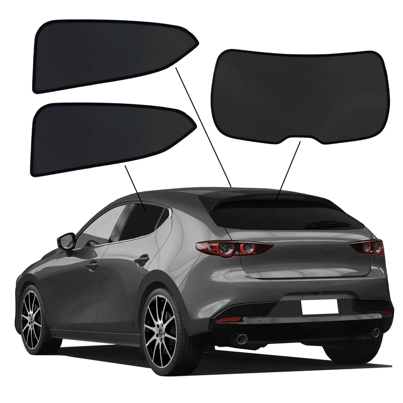 SunClip Privacy & Sun protection compatible with Mazda 3 (BP) HB 5-doors 2019-